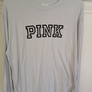 PINK Victoria's Secret Light Gray Tee